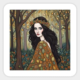 Eva Green as a fairy in the woods Sticker